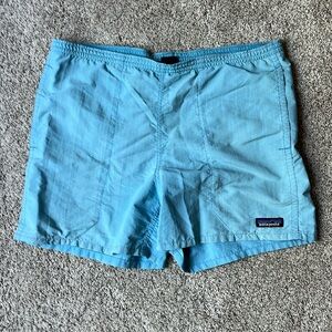 Blue Patagonia swim trunks